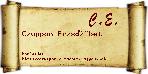 Czuppon Erzsébet névjegykártya