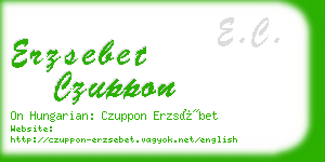 erzsebet czuppon business card